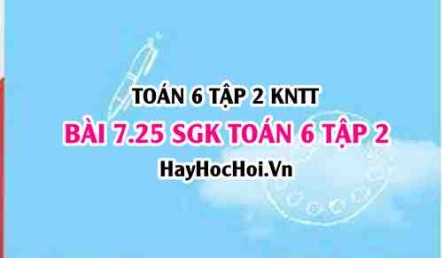 Bài 7.25 SGK Toán 6 tập 2 Kết nối tri thức